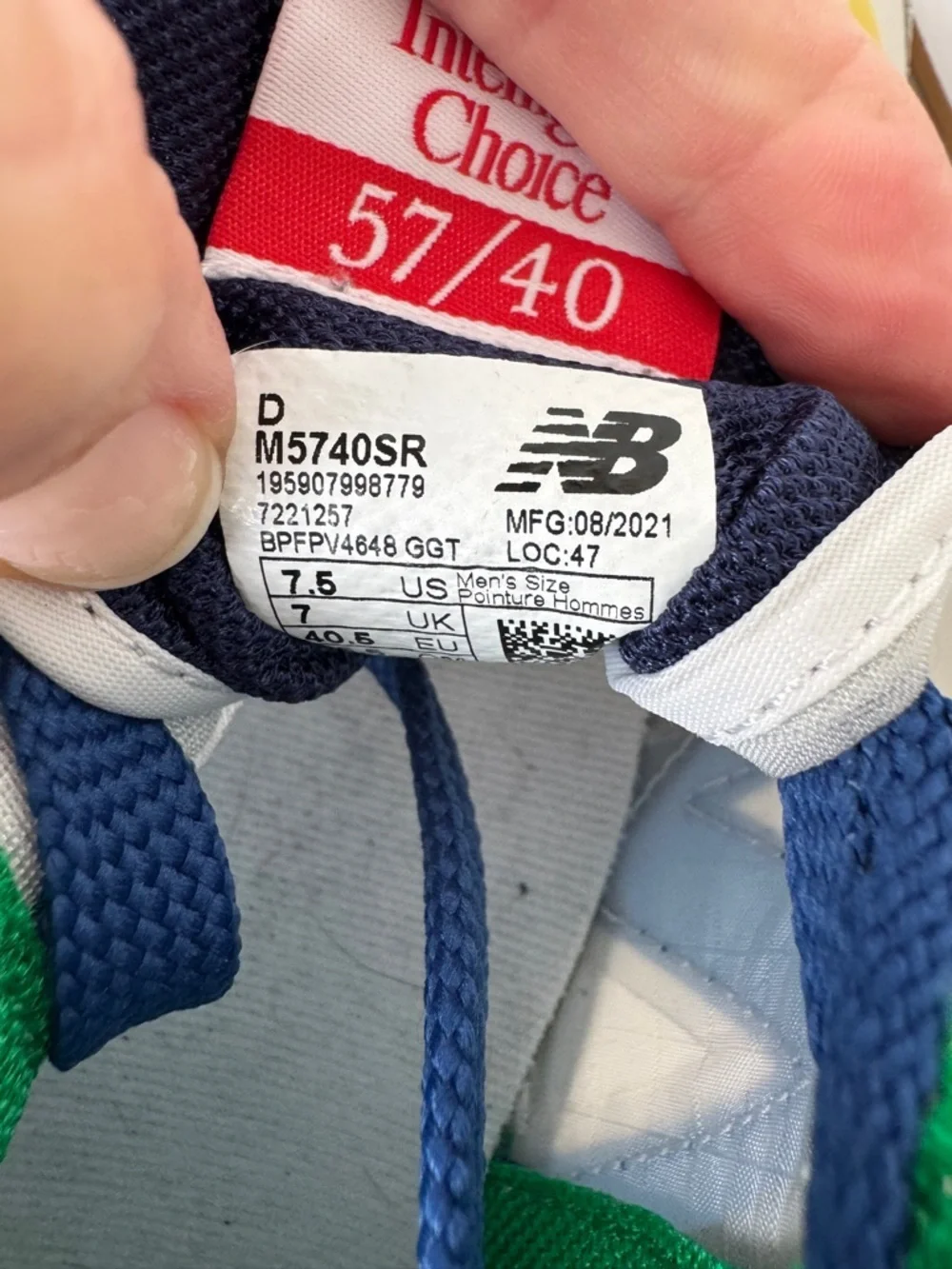 New Balance STAUD x 57/40 'White Blue Quartz' Like New Men’s 7.5 (Women 9)